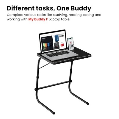 Portronics My Buddy F Multipurpose Movable & Adjustable Laptop Table (Black) Portronics My Buddy F Multipurpose Movable & Adjustable Laptop Table (Black)