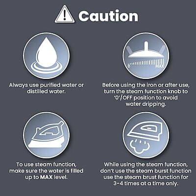 AGARO Royal Steam Iron, 2000W, Ceramic Coated Sole Plate, Fast Heating, 360 degree 320 Ml Water Tank