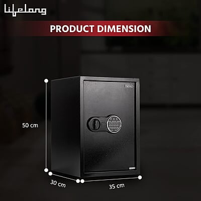 Lifelong Locker for Home & Office 56L - Digital Safe for Security with Electronic Keypad- Safety for Jewellery, Money & other valuables