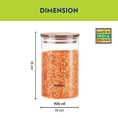 BOROSIL SET OF 2 MIXING BOWLS WITH LID 900ML + 900ML