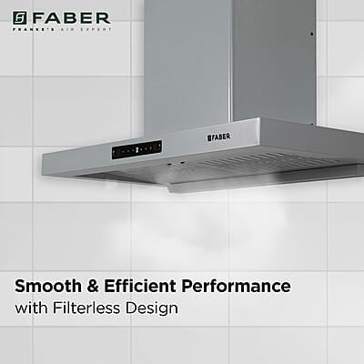 Faber 90cm 1150 m³/hr Autoclean T-Shape Kitchen Chimney Matt Grey Finish