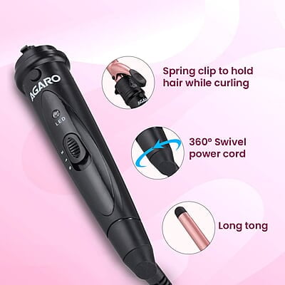 AGARO HS1707 6-in-1 Multi Hair Styler, Curling Wand Set, Instant Heat Up, 6 Interchangeable Barrels