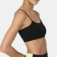Girls Padded Training Bra, Crop Cami Training Bras for Girls. Sports bra with Non-Removable Padding, Uniform bra, Starter Bra, Begginers Bra-Black Girls Padded Training Bra, Crop Cami Training Bras for Girls. Sports bra with Non-Removable Padding, Uniform bra, Starter Bra, Begginers Bra-Black