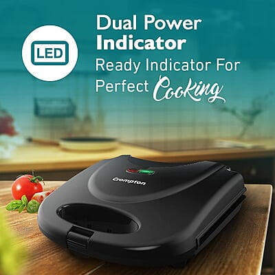 Crompton Instaserve Toast 800 Watts Sandwichmaker with Powerful Heating element
