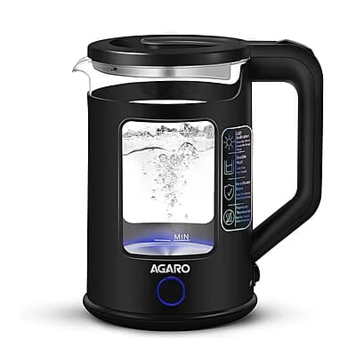 AGARO Galaxy Electric Kettle with Keep Warm Function, BPA Free PP Plastic & Glass body AGARO Galaxy Electric Kettle with Keep Warm Function, BPA Free PP Plastic & Glass body