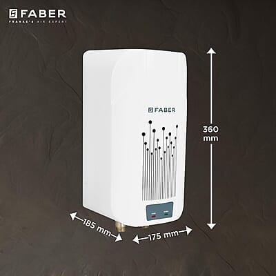 Faber Zippy Instant Geyser 3 Litre 3000W Powerful Heating Superior Energy Efficiency
