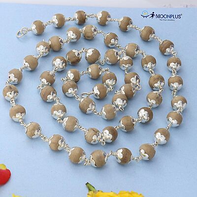 Pure Silver-Tied Tulasi Mala for Ayyappan Devotees Pure Silver-Tied Tulasi Mala for Ayyappan Devotees