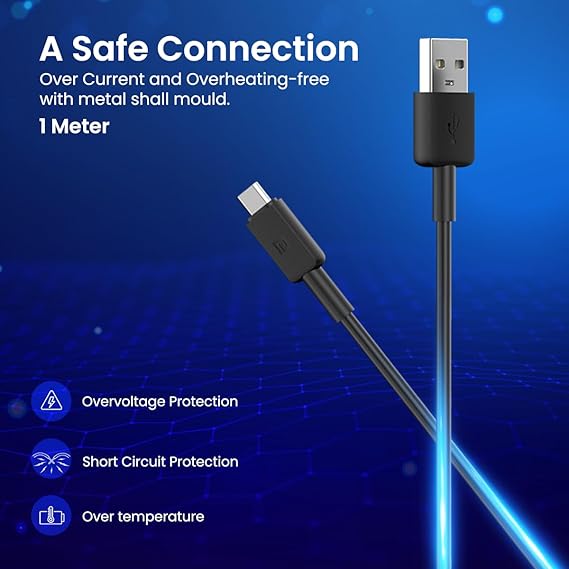 Portronics Konnect Link Micro USB Fast Charging Cable with 3.0A Output, 480Mbps Data Transfer, 1M Length for Smartphones, Tablet, Laptops & Other Micro USB Devices(White) Portronics Konnect Link Micro USB Fast Charging Cable with 3.0A Output, 480Mbps Data Transfer, 1M Length for Smartphones, Tablet, Laptops & Other Micro USB Devices(White)