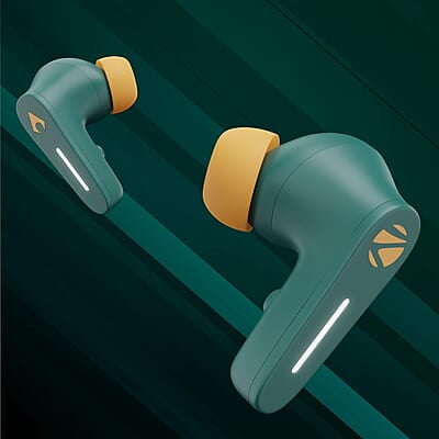 Zebronics DC Aquaman Edition Sound Bomb 7 TWS Wireless in Ear Earbuds with 40H* Backup, Rapid Charge, 50ms Gaming Mode, ENC mic, Voice Assistant, Flash Connect, Splash Proof, BT v5.2 and Type C