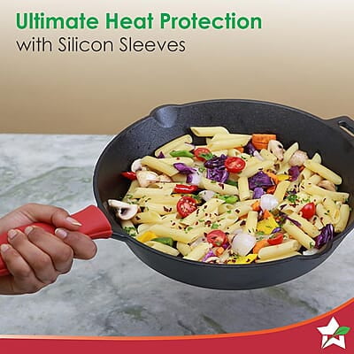 Wonderchef Forza Cast-Iron 20 cm Fry Pan, Pre-Seasoned Cookware, Induction Friendly, 3.8mm