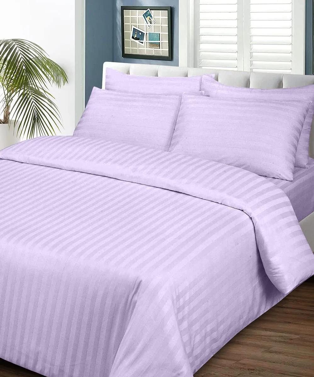 Sofrito Bedsheet Glace Cotton 300 TC - Striped - Lavender Sofrito Bedsheet Glace Cotton 300 TC - Striped - Lavender