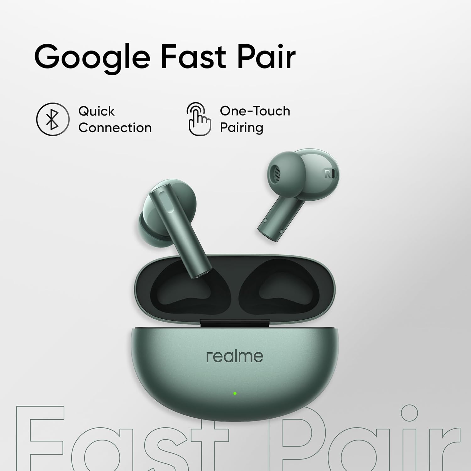 Realme Buds Air 6 TWS Earbuds – 12.4mm Driver, 50dB ANC, 40H Playtime, IP55, Bluetooth V5.3 (Flame Silver Realme Buds Air 6 TWS Earbuds – 12.4mm Driver, 50dB ANC, 40H Playtime, IP55, Bluetooth V5.3 (Flame Silver