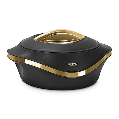 MILTON Pearl 1500 Inner Stainless Steel Casserole, 1.27 litres, Black