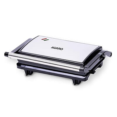 AGARO Deluxe 750 Watts Sandwich/Panini Maker With Non-Stick Grill Plates, 180° Flat Openable Plates AGARO Deluxe 750 Watts Sandwich/Panini Maker With Non-Stick Grill Plates, 180° Flat Openable Plates