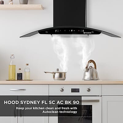 Faber 90cm 1200 m3/hr, Autoclean Chimney Filterless Touch & Gesture Control