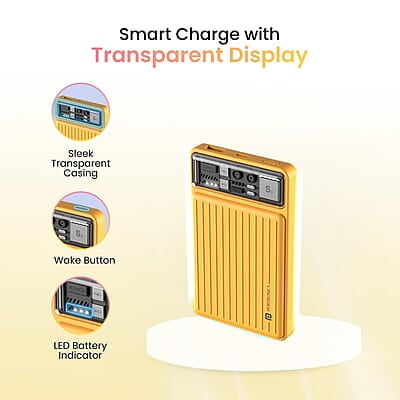Portronics Luxcell Mini 10K Advanced 10000 mAh Smallest Power Bank with 22.5W Max Output Portronics Luxcell Mini 10K Advanced 10000 mAh Smallest Power Bank with 22.5W Max Output