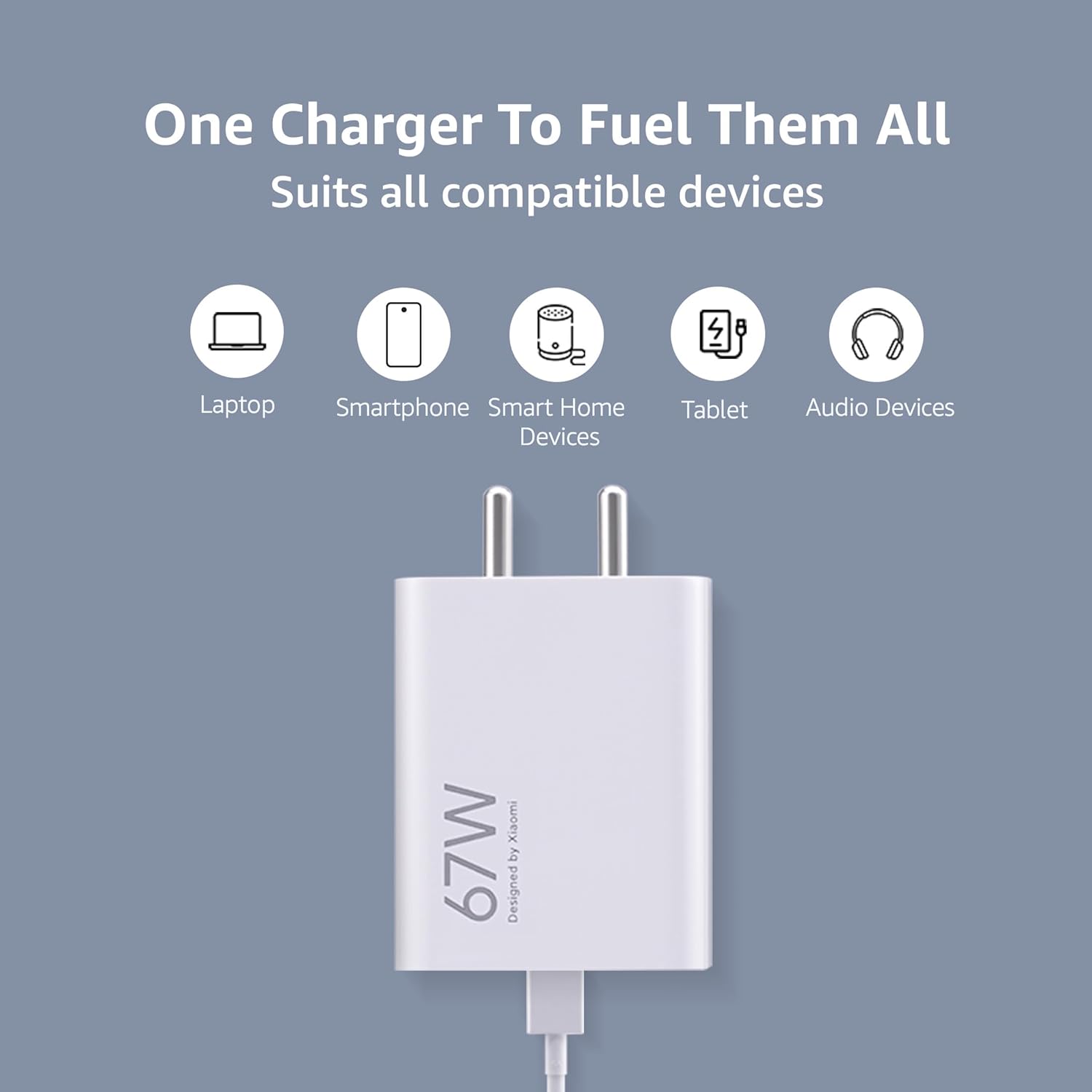 MI Xiaomi 67W Fast Charger USB-C Charging Adapter ,Quick Charge 4.0 Power Delivery PD Charger with Cable for Redmi Note, Poco, Mi Phone Series (White) MI Xiaomi 67W Fast Charger USB-C Charging Adapter ,Quick Charge 4.0 Power Delivery PD Charger with Cable for Redmi Note, Poco, Mi Phone Series (White)
