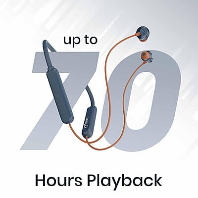 ZEBRONICS Jumbo LITE with 70 Hours Backup, Bluetooth v5.2 Wireless In ear Neckband, Fast Charging, ENC Calling, Gaming Mode (Upto 50ms), Voice Assistant, Dual Pairing, Splash Proof, and Type C