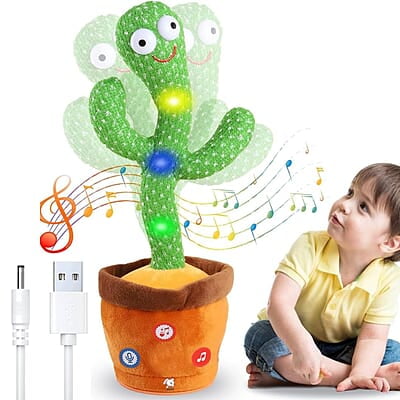 Dancing Cactus Plush Toy USB Charging,Sing 120pcs Songs