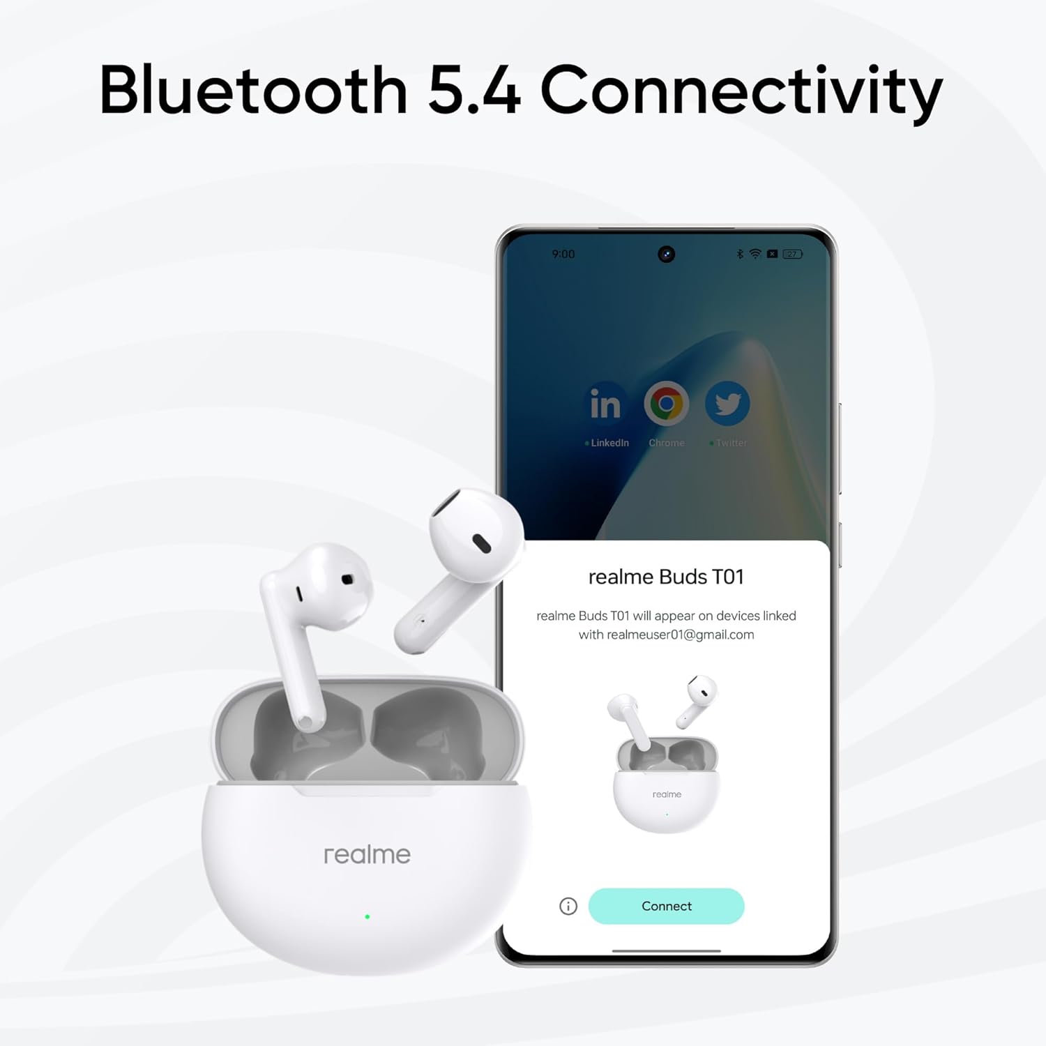 realme Buds T01 Truly Wireless in-Ear Earbuds with AI ENC for Calls, 13mm Dynamic Driver, Upto 28Hrs Battery,88mm Latency,Bluetooth V5.4 & Google Fast Pair (Black) realme Buds T01 Truly Wireless in-Ear Earbuds with AI ENC for Calls, 13mm Dynamic Driver, Upto 28Hrs Battery,88mm Latency,Bluetooth V5.4 & Google Fast Pair (Black)