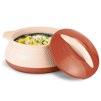 MILTON Adore 1000 Insulated Inner Stainless Steel Casserole, 740 ml, Beige MILTON Adore 1000 Insulated Inner Stainless Steel Casserole, 740 ml, Beige