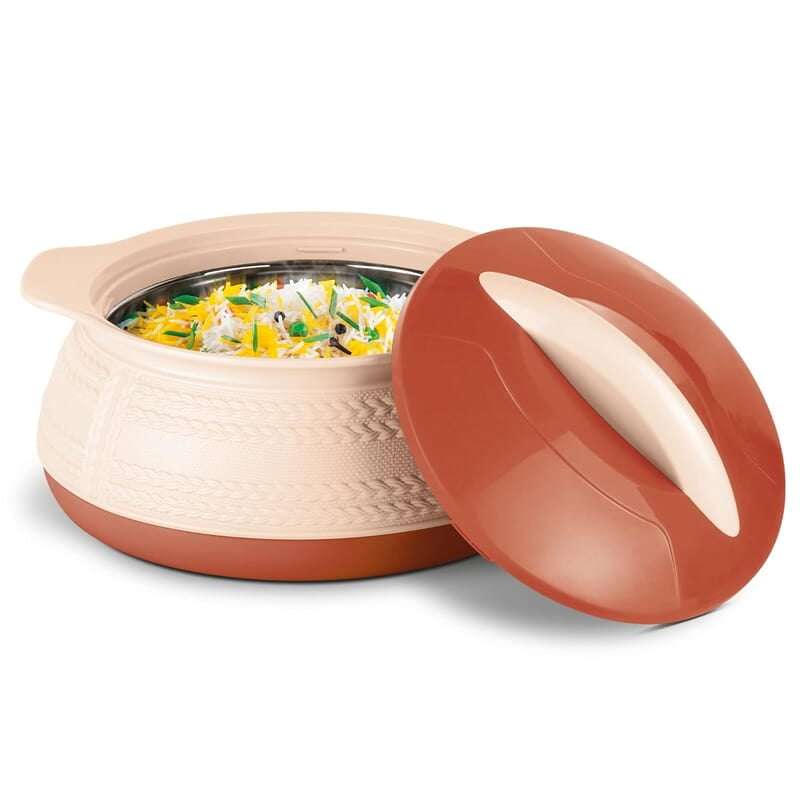 MILTON Adore 1000 Insulated Inner Stainless Steel Casserole, 740 ml, Beige MILTON Adore 1000 Insulated Inner Stainless Steel Casserole, 740 ml, Beige