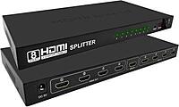 1x8 HDMI Splitter, HDMI Splitter 1 in 8 Out, Supports 3D 4K x 2K @30HZ Full HD 1080P, Support for TVs or Multi Monitor Adapter at Same Time- (Black) 1x8 HDMI Splitter, HDMI Splitter 1 in 8 Out, Supports 3D 4K x 2K @30HZ Full HD 1080P, Support for TVs or Multi Monitor Adapter at Same Time- (Black)