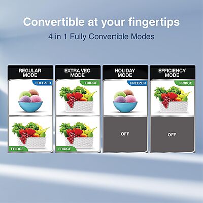 Godrej 244 L 3 Star 4-In-1 Convertible With Upto 30 Days Farm Freshness Frost Free Inverter Double Door Refrigerator