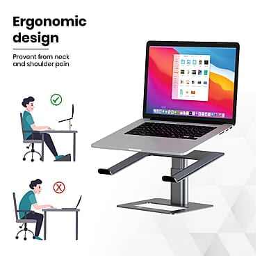 Portronics My Buddy K5 Portable Laptop Stand with Aluminium Frame, Adjustable Height, Compatible with all Laptops