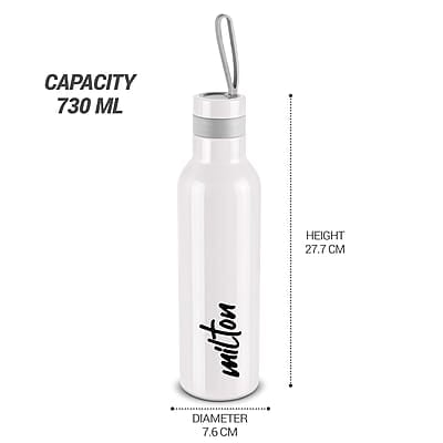MILTON Smarty Stainless Steel Water Bottle, 730 ml