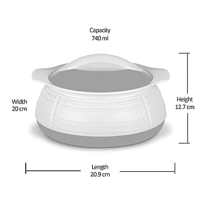 MILTON Adore 1000 Insulated Inner Stainless Steel Casserole, 740 ml, Beige MILTON Adore 1000 Insulated Inner Stainless Steel Casserole, 740 ml, Beige