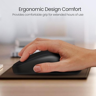 Portronics Toad 35 Wireless Mouse with 2.4 GHz Wireless, Adjustable Sensitivity, USB Receiver, Ergonomic Design, for Laptops, Desktops PC, Mac (Black) Portronics Toad 35 Wireless Mouse with 2.4 GHz Wireless, Adjustable Sensitivity, USB Receiver, Ergonomic Design, for Laptops, Desktops PC, Mac (Black)