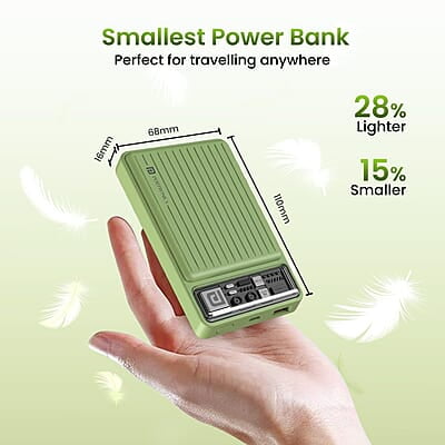 Portronics Luxcell Mini 10K Advanced 10000 mAh Smallest Power Bank with 22.5W Max Output Portronics Luxcell Mini 10K Advanced 10000 mAh Smallest Power Bank with 22.5W Max Output