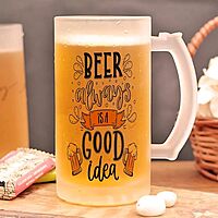 Sublimation Printed Froaster Beer Mug with Handle Beer is a Good Idea Funny Quotes