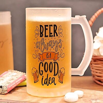 Sublimation Printed Froaster Beer Mug with Handle Beer is a Good Idea Funny Quotes Sublimation Printed Froaster Beer Mug with Handle Beer is a Good Idea Funny Quotes