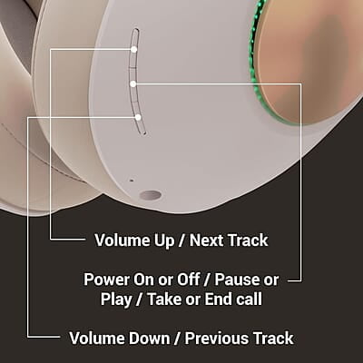 ZEBRONICS Duke 60hrs Playtime Bluetooth Wireless Over Ear Headphone with Mic