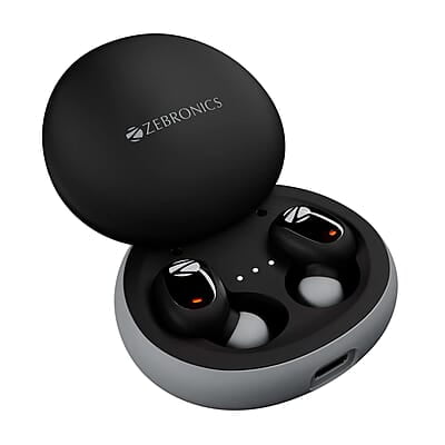 Zebronics Zeb-Sound Bomb N1 True Wireless In Ear Earbuds with ENC, Gaming Mode (up to 50ms), up to 18H Playback, Bluetooth V5.2, Fidget Case, Voice Assistant, Splash Proof, Type C, and Mic