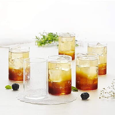 Borosil Vision Glasses Galaxy (Transparent, 350ml) Set of 6