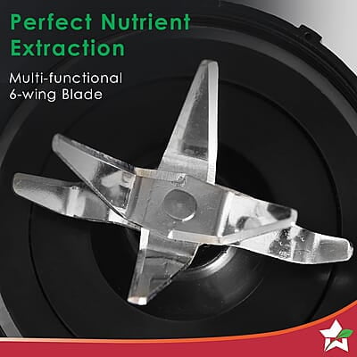 Wonderchef Nutri-blend Activ Mixer Grinder Blender, Smoothie Maker, 500W 22000 RPM 100% Full Copper Motor, 2 Unbreakable Jars Red