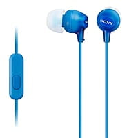 Sony MDR-EX15AP In-Ear Stereo Headphones with Mic (Blue) Sony MDR-EX15AP In-Ear Stereo Headphones with Mic (Blue)