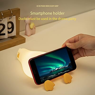 Lying Flat Duck Night Light, Led Squishy Duck Lamp, Cute Light Up Duck, Silicone Dimmable Nursery Nightlight, Rechargeable Bedside Touch Lamp Lying Flat Duck Night Light, Led Squishy Duck Lamp, Cute Light Up Duck, Silicone Dimmable Nursery Nightlight, Rechargeable Bedside Touch Lamp