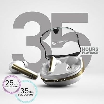 Portronics Harmonics Twins S7 True Wireless in Ear Earbuds with 35Hrs Playtime, Auto ENC, Quad Mic,13mm Driver, Touch Control, BT 5.3v, Voice Assistant, Type C Charging Port Portronics Harmonics Twins S7 True Wireless in Ear Earbuds with 35Hrs Playtime, Auto ENC, Quad Mic,13mm Driver, Touch Control, BT 5.3v, Voice Assistant, Type C Charging Port