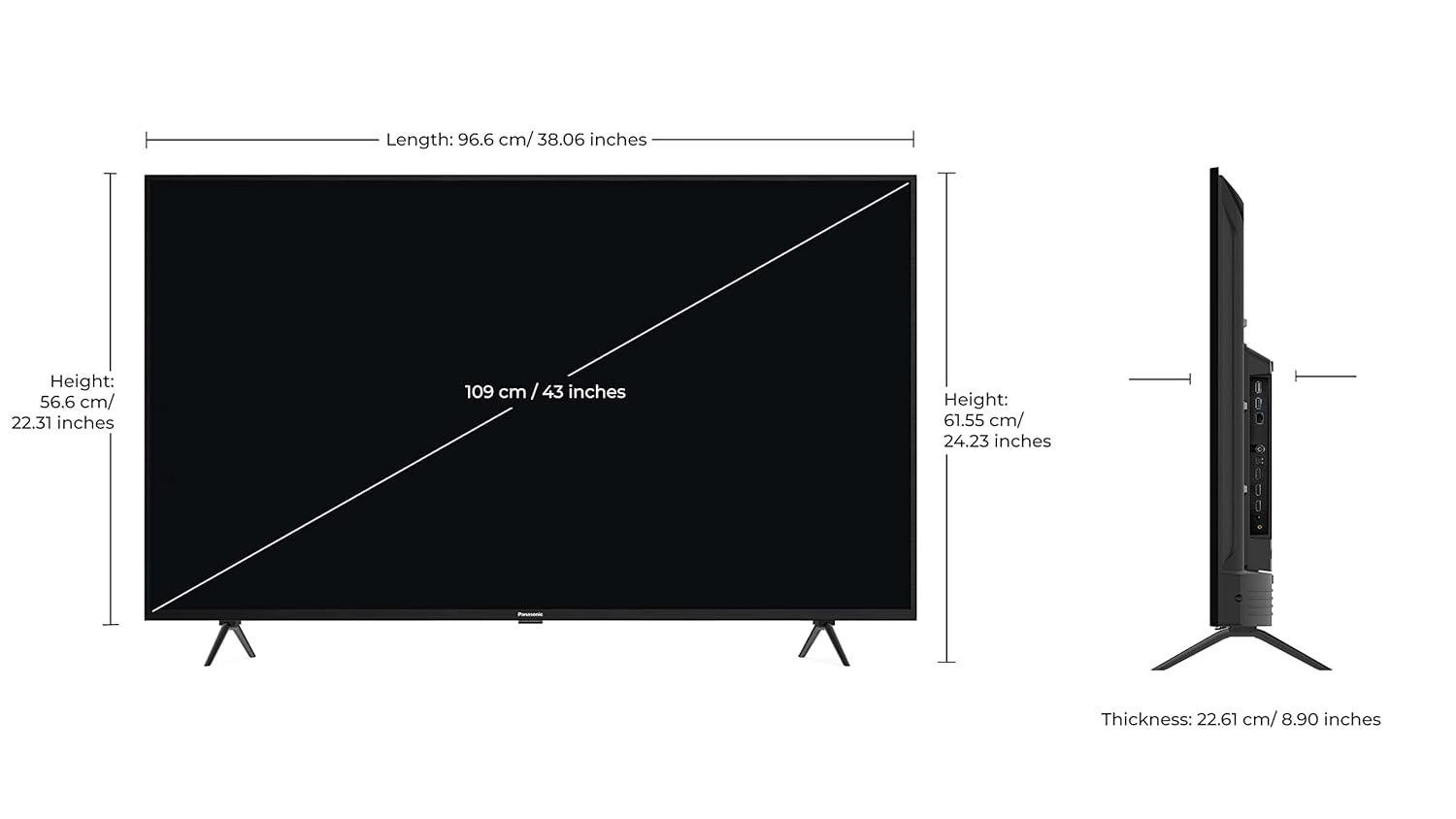 Panasonic 108 cm (43 inches) 4K Ultra HD Smart LED Google TV TH-43MX660DX