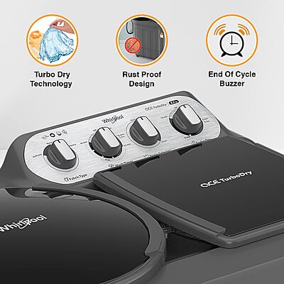 Whirlpool 9kg 5 Star Semi-Automatic Top Loading Washing Machine