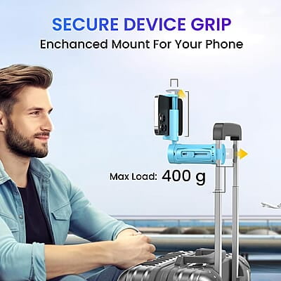 Portronics Mobot Clip Mobile Holder with 360° Adjustable Angles, Light Weight, Pocket Friendly, Mobile Stand for Table