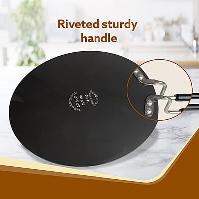 AGARO Elite Hard Anodised Tawa for Kitchen, 28 cm Diameter Tawa