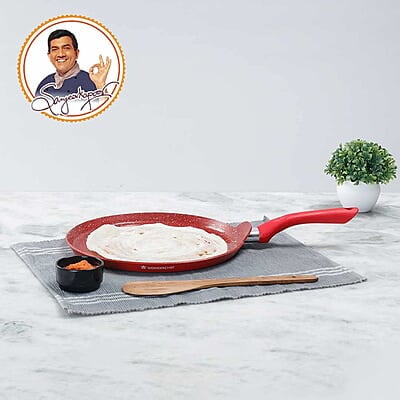 Wonderchef Royal Velvet 30 cm Non-Stick Dosa Tawa 3 mm Virgin Grade Aluminium