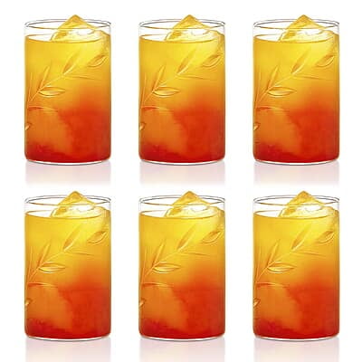 Borosil 295 ml Set of 6 pcs Creeper Vision Transparent Drinking Glass | Borosilicate Glass Tumblers for Water, Cold Drinks, Juice| Flame Proof, Microwave & Dishwasher Safe | for Daily use & Gifting