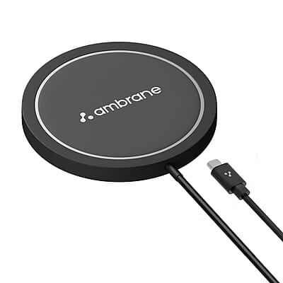 Ambrane MagSafe 15W Wireless Charging Pad for Apple iPhone 15/15 Plus/15 Pro/15 Pro Max, iPhone 14/14 Plus/14 Pro/Max, iPhone 13/12/11 Series and All Qi-Enabled Devices