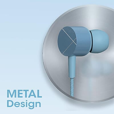 ZEBRONICS Zeb-Buds C2 in Ear Type C Wired Earphones with Mic, Braided 1.2 Metre Cable, Metallic Design, 10mm Drivers, in Line Mic & Volume Controller